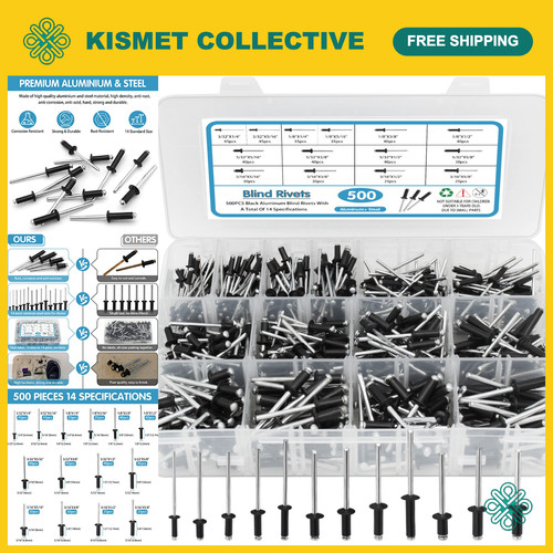 500pcs black pop - 500pcs, rivets