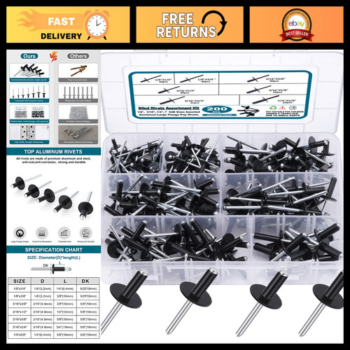 200pcs assorted black pop - assorted,