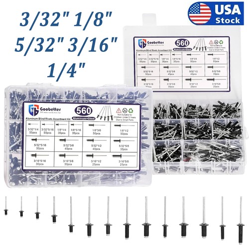 560pcs pop rivets assortment - 560pcs,