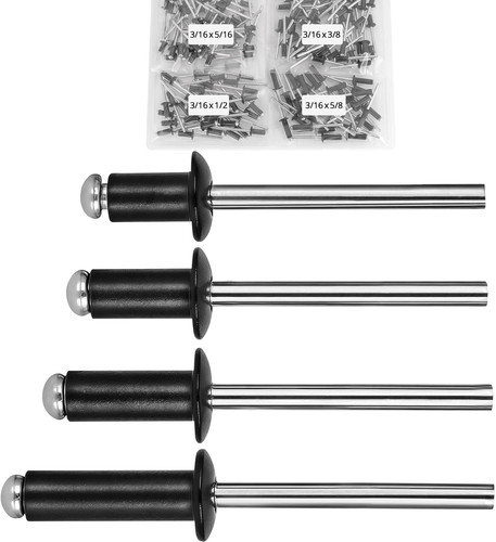 162 pcs inches black - 3/16,