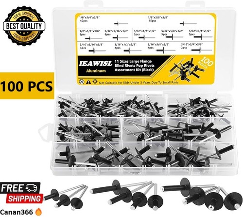 100pcs pop rivets assortment - pop,