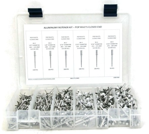 Pop rivet assortment all - rivet,