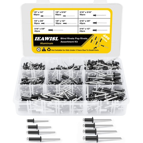 100pcs black pop rivets - black,