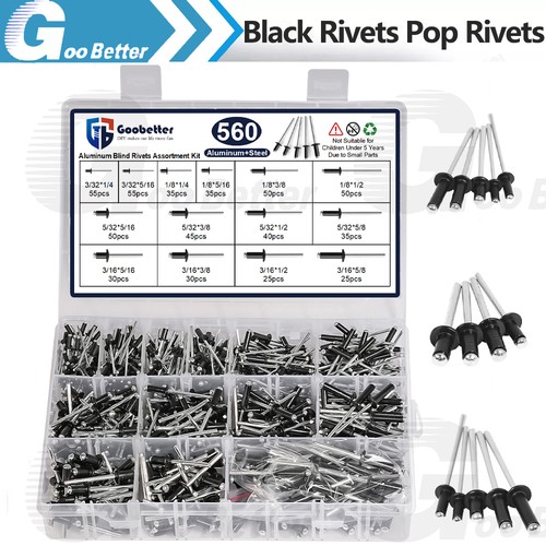 560pcs pop rivets assortment - 560pcs,