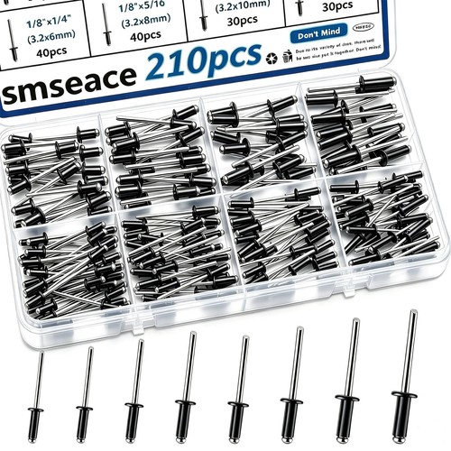 210pcs black aluminum pop - black,